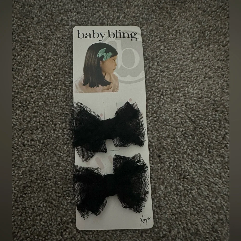 Baby Bling tulle clip bows
